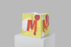 彩色时尚优雅宽购物袋手提样机