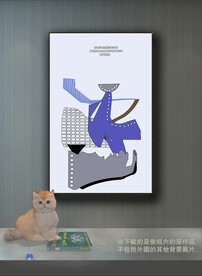 新中式色块抽象装饰画 