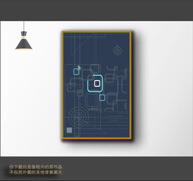  抽象线条组合装饰画