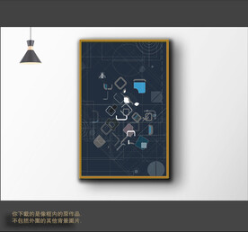 罗马古典色块抽象画