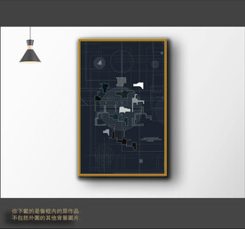 罗马古典色块抽象画