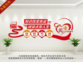 图书馆 阅读室文化墙