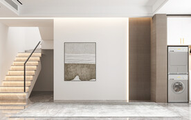 现代极简客厅背景墙