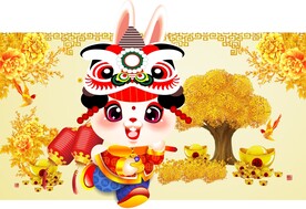 卡通兔样子动漫兔子 