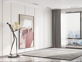 现代极简 轻奢客厅 空场景