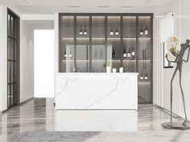 现代极简餐厅背景墙