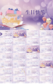 生日快乐生日派对纪念册PPT