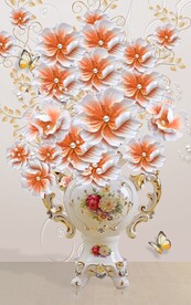 高端清晰立体珠宝花玄关