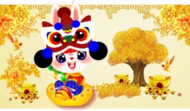 卡通兔可爱兔子  