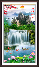 竖幅山水画