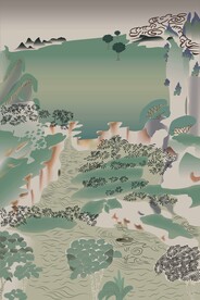 敦煌壁画盛唐山峦山水画