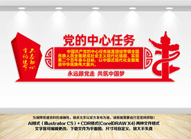 党的中心任务文化墙