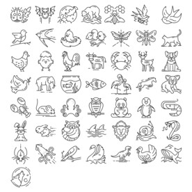 线性动物图标icon