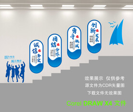 公司楼梯文化墙