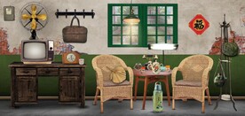 复古怀旧80后90后童年背景墙