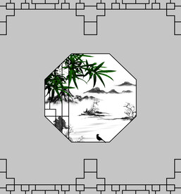 高清分层透明底推拉门打印图