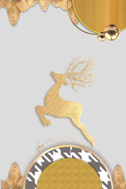 轻奢装饰画 麋鹿