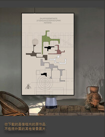 罗马古典色块抽象画