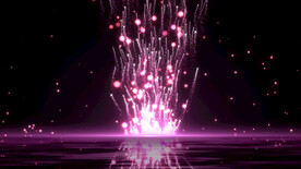 水面倒影上升粒子