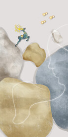 轻奢装饰画 抽象油画彩绘 麋鹿