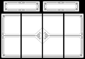 高清分层透明底推拉门打印图一套
