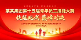 技能比武大赛活动展板