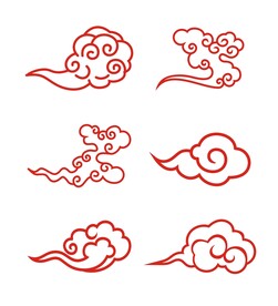 矢量中国风古典祥云中式云纹花纹