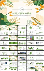 时尚小清新总结计划PPT模板