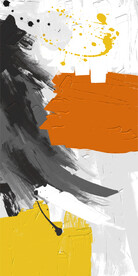 装饰画 抽象油墨画 彩绘