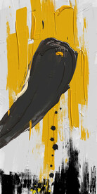 装饰画 抽象油墨画 彩绘