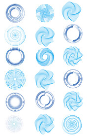 AI矢量科技花纹线条