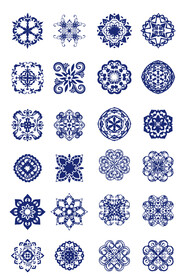 AI矢量中式花纹图形