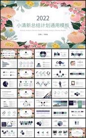 清新通用总结计划工作汇报ppt