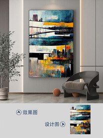 北欧简约现代轻奢抽象艺术装饰画