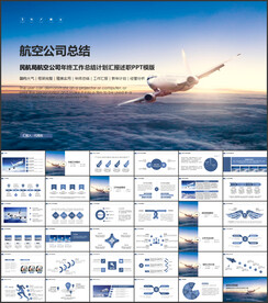 民航局航空公司飞机PPT模板