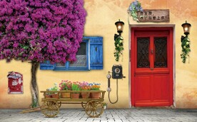 欧美田园风家居场景背景墙壁画