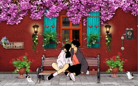 欧美田园风家居场景背景墙壁画