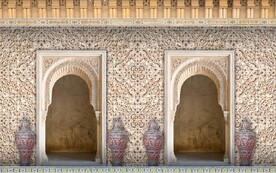 3D伊斯兰建筑花纹背景墙壁画