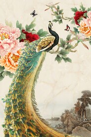 荣华富贵牡丹孔雀