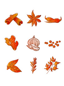 矢量AI插画调料插画