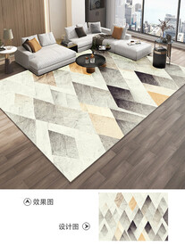 北欧简约现代轻奢几何抽象地毯
