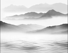 高清不分层水墨山水打印图