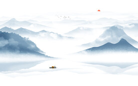 别墅 新爆款山水画 tIf分层