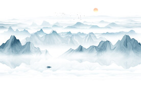 意境抽象山水画