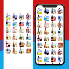小程序APP白酒酒类图标PSD