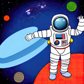 卡通宇航员