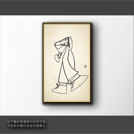 抽象简笔装饰画