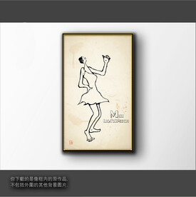 抽象简笔装饰画