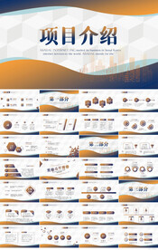 大气项目汇报介绍年终总结PPT