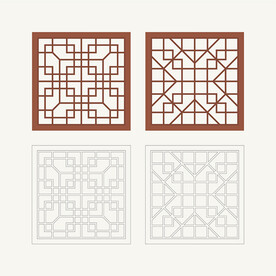 正方形窗花格 花窗